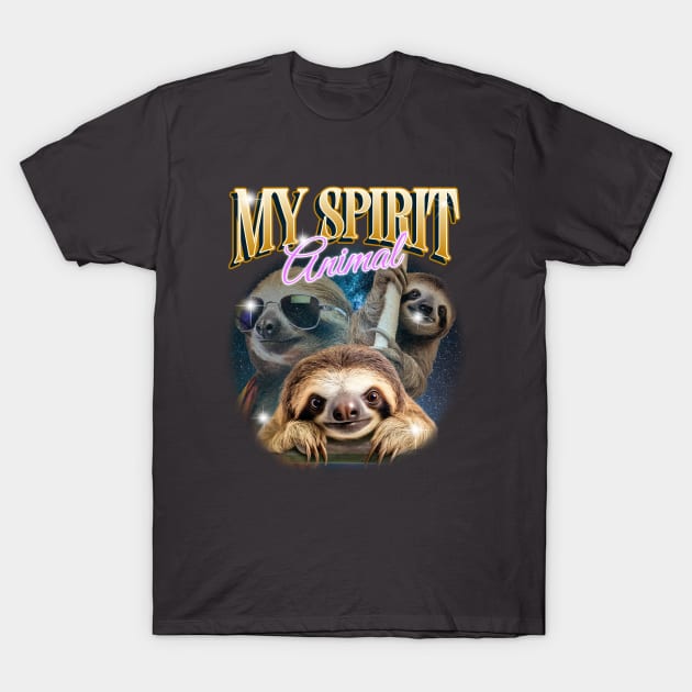 Sloth My Spirit Animal Lazy T-Shirt by Tip Top Tee's